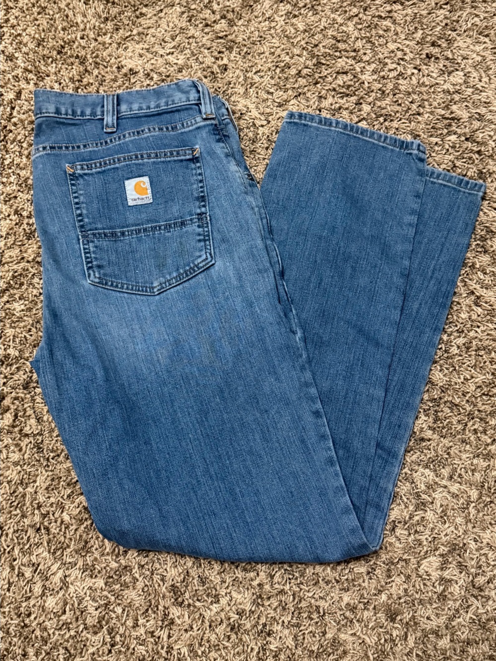 Carhartt Women's Straight Leg Jeans in Blue Denim